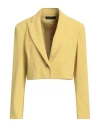 Icona By Kaos Woman Blazer Yellow Size 8 Polyester, Elastane