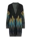 Icona By Kaos Woman Cardigan Black Size S Acrylic, Mohair Wool, Polyamide