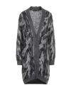 Icona By Kaos Woman Cardigan Grey Size S Acrylic, Mohair Wool, Polyamide In Grey