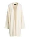 Icona By Kaos Woman Cardigan Ivory Size L Viscose, Polyamide, Wool, Cashmere In White