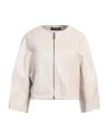 Icona By Kaos Woman Jacket Beige Size 6 Polyester, Polyurethane In Beige