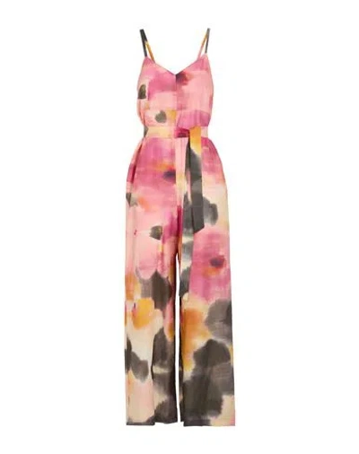 Icona By Kaos Woman Jumpsuit Pink Size 8 Cotton