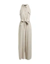 Icona By Kaos Woman Jumpsuit Sand Size 10 Linen, Viscose In Neutral