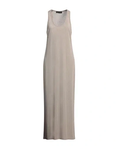 Icona By Kaos Woman Maxi Dress Beige Size M Viscose, Polyester, Polyamide, Elastane