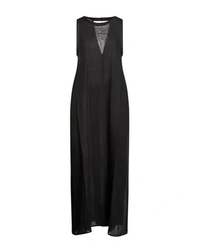Icona By Kaos Woman Maxi Dress Black Size 12 Linen