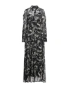 Icona By Kaos Woman Maxi Dress Black Size 8 Viscose In Black