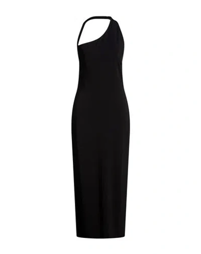 Icona By Kaos Woman Maxi Dress Black Size L Viscose, Polyamide, Elastane