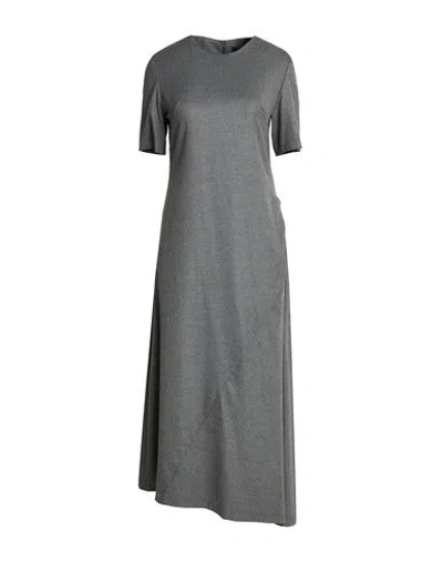 Icona By Kaos Woman Maxi Dress Grey Size 4 Polyester, Viscose, Elastane