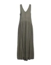 Icona By Kaos Woman Maxi Dress Military Green Size 6 Linen, Viscose In Green