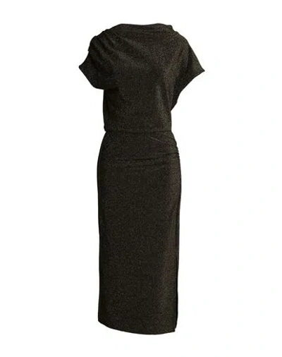 Icona By Kaos Woman Maxi Dress Military Green Size S Polyester, Polyamide, Nylon, Elastane