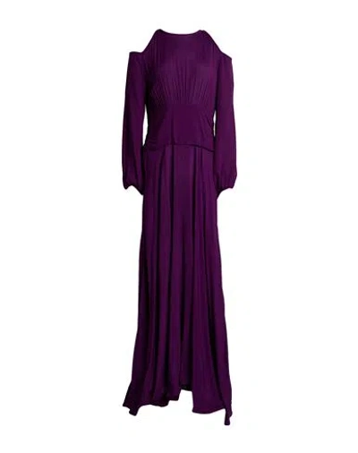 Icona By Kaos Woman Maxi Dress Purple Size 6 Viscose