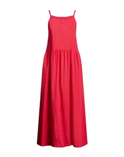 Icona By Kaos Woman Maxi Dress Red Size 10 Linen