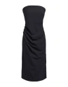 Icona By Kaos Woman Midi Dress Black Size 4 Polyester, Elastane