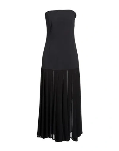 Icona By Kaos Woman Midi Dress Black Size 6 Polyester, Elastane