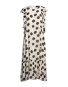 Icona By Kaos Woman Midi Dress Cream Size 12 Viscose In White