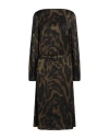 Icona By Kaos Woman Midi Dress Military Green Size 10 Viscose In Green