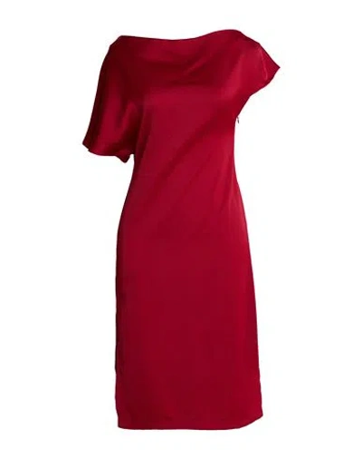 Icona By Kaos Woman Midi Dress Red Size 2 Polyester