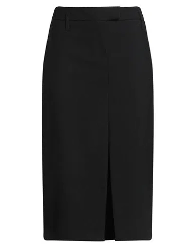 Icona By Kaos Woman Midi Skirt Black Size 10 Polyester, Viscose, Elastane