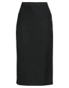 Icona By Kaos Woman Midi Skirt Black Size 8 Polyester, Viscose, Elastane
