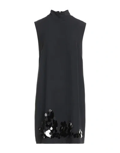 Icona By Kaos Woman Mini Dress Black Size 8 Polyester, Elastane