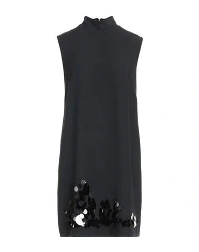 Icona By Kaos Woman Mini Dress Black Size 6 Polyester, Elastane