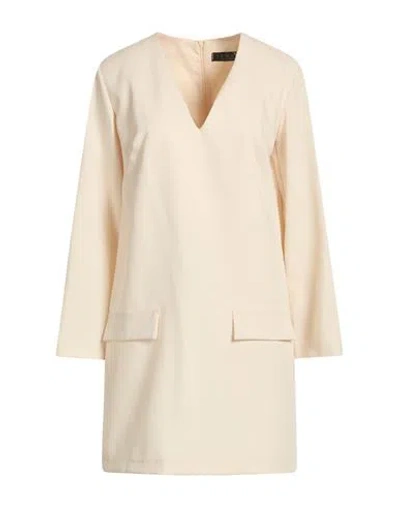Icona By Kaos Woman Mini Dress Cream Size 6 Polyester, Tencel, Elastane In White