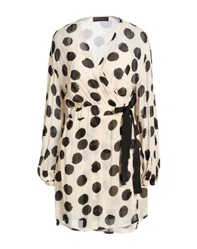 Icona By Kaos Woman Mini Dress Cream Size 8 Viscose In Neutral