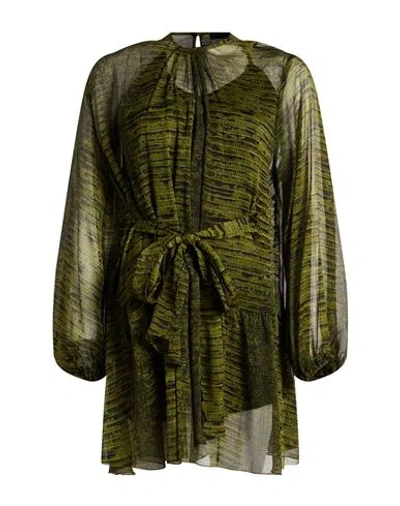 Icona By Kaos Woman Mini Dress Green Size 6 Polyester