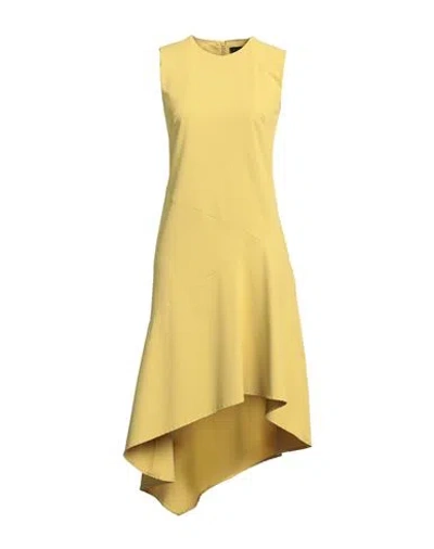 Icona By Kaos Woman Mini Dress Yellow Size 8 Polyester, Elastane