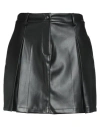 Icona By Kaos Woman Mini Skirt Black Size 8 Polyester, Polyurethane In Black