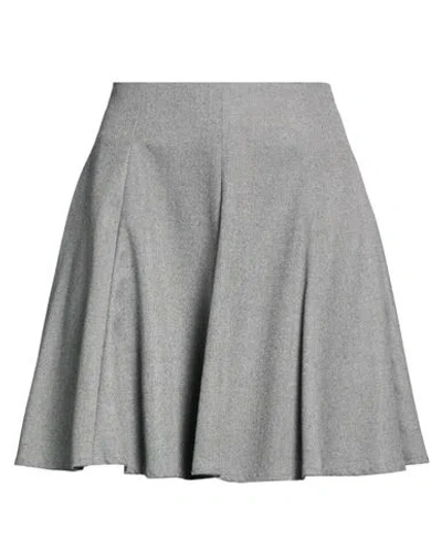 Icona By Kaos Woman Mini Skirt Grey Size 8 Polyester, Viscose, Elastane In Gray