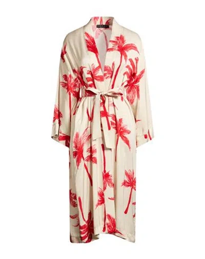 Icona By Kaos Woman Overcoat & Trench Coat Beige Size 6 Viscose In Orange