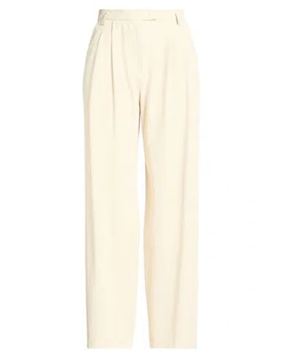 Icona By Kaos Woman Pants Beige Size 10 Polyester, Elastane In White