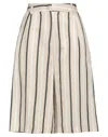 Icona By Kaos Cropped Pants In Beige