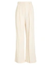 Icona By Kaos Woman Pants Cream Size 12 Viscose, Linen In White