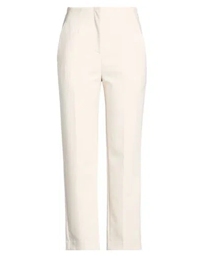 Icona By Kaos Woman Pants Cream Size 6 Polyester, Viscose, Elastane In White