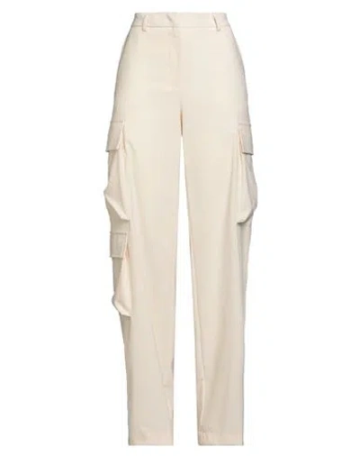 Icona By Kaos Woman Pants Cream Size 6 Polyester, Viscose, Wool, Elastane In White
