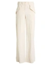 Icona By Kaos Woman Pants Ivory Size 8 Viscose, Linen In White