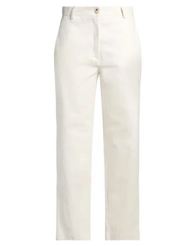 Icona By Kaos Woman Pants Ivory Size 6 Cotton In White