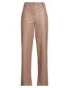Icona By Kaos Woman Pants Light Brown Size 6 Polyester, Polyurethane