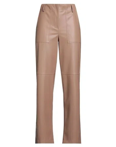 Icona By Kaos Woman Pants Light Brown Size 6 Polyester, Polyurethane