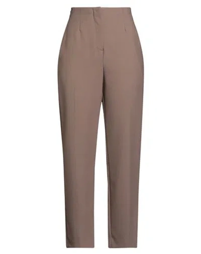 Icona By Kaos Woman Pants Light Brown Size 8 Polyester, Viscose, Elastane