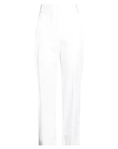 Icona By Kaos Woman Pants White Size 10 Cotton