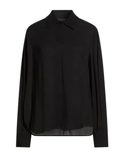 Icona By Kaos Woman Shirt Black Size 6 Viscose