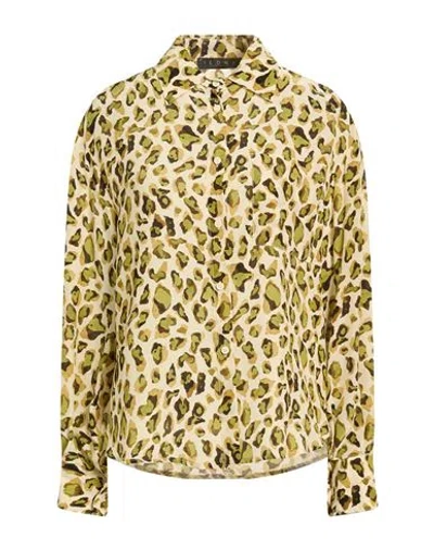 Icona By Kaos Woman Shirt Cream Size 10 Viscose, Silk In Yellow