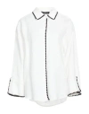 Icona By Kaos Woman Shirt White Size 12 Linen