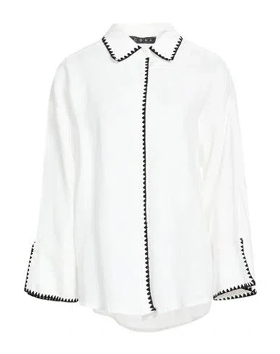 Icona By Kaos Woman Shirt White Size 12 Linen