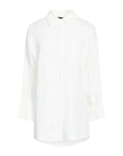 Icona By Kaos Woman Shirt White Size 8 Linen