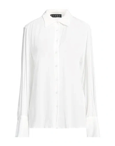 Icona By Kaos Woman Shirt White Size 8 Rayon
