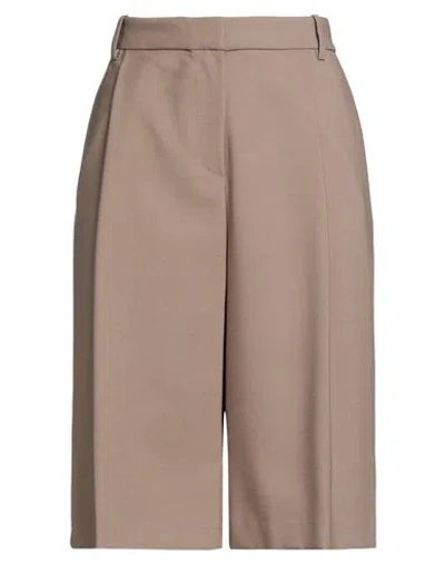 Icona By Kaos Woman Shorts & Bermuda Shorts Light Brown Size 8 Polyester, Viscose, Elastane
